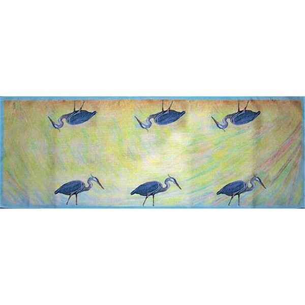 Betsy Drake Betsy Drake RN027 13 x 36 in. Blue Heron Table Runner RN027 - main